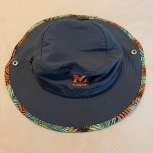 NEW Mission 2 hour Cooling Bucket Hat UPF 50 Unisex Sea Palm Foldable Wide Brim